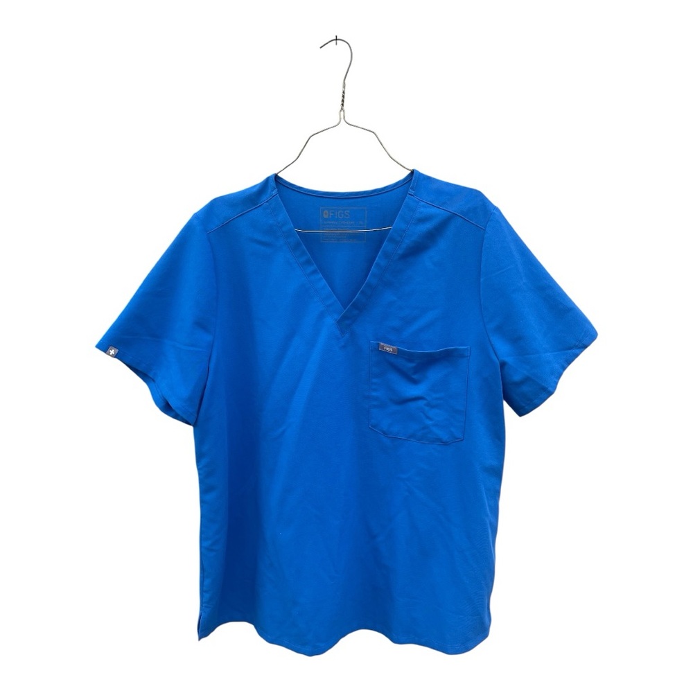 FIGS Catarina Royal Blue One Pocket Scrub Top - Picture 2 of 8